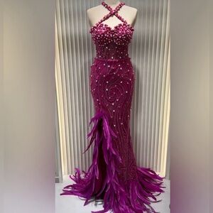 Custom fuschia gown